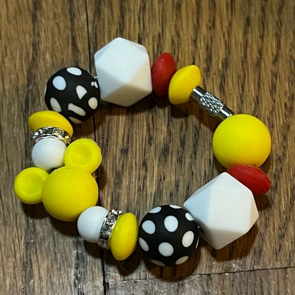 Handmade iconic Mickey Mouse Stanley Tumbler Cup Handle Bracelet charm